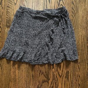Floral Black Skirt Large